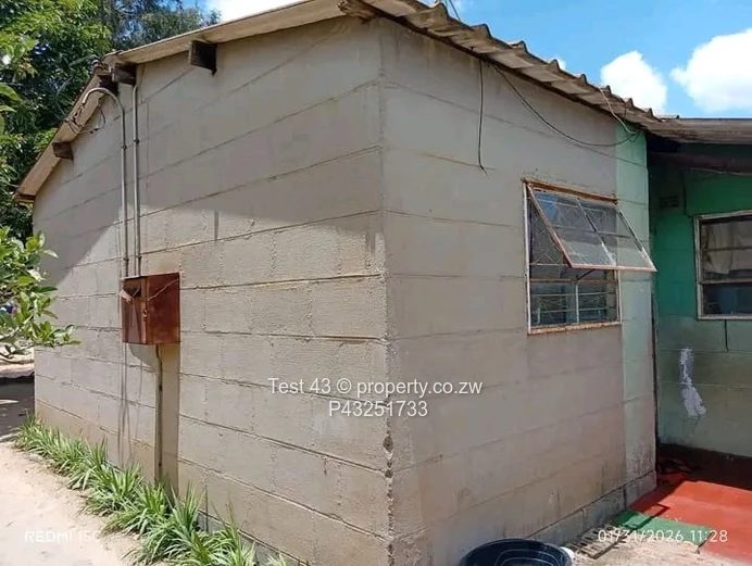 2-Bed Concrete Block Home with Paved Yard — Chitungwiza