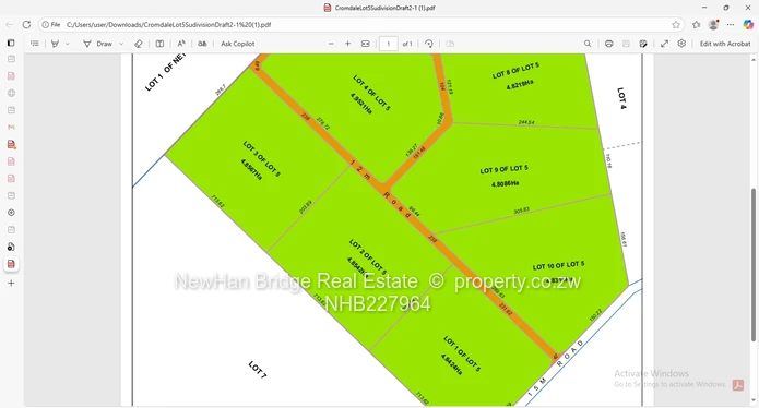 5 Hectare land in Norton for sell (Sole Mandate)