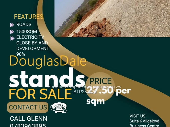 Douglasdale 1500 m2 Stand — 27.50 per sqm, Roads & Power