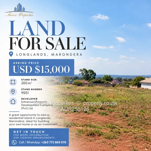 Land For Sale | Longlands, Marondera