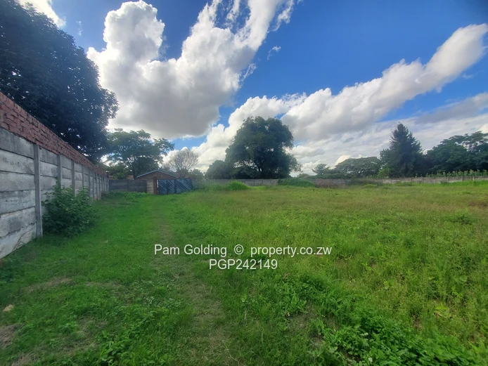 A vacant residential stand in an established neighbourhood.