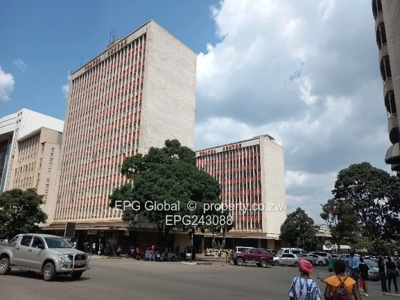 A  multi -storey  commercial building located in Harare CBD .  