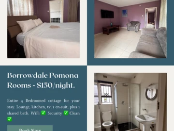4 bedroomed fully furnished cottage for short stay