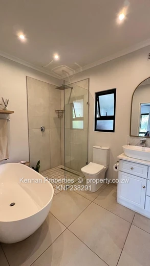 Stunning partly double storey home in Borrowdale Brooke Golf Estate overlooking the 18th Fairway. 