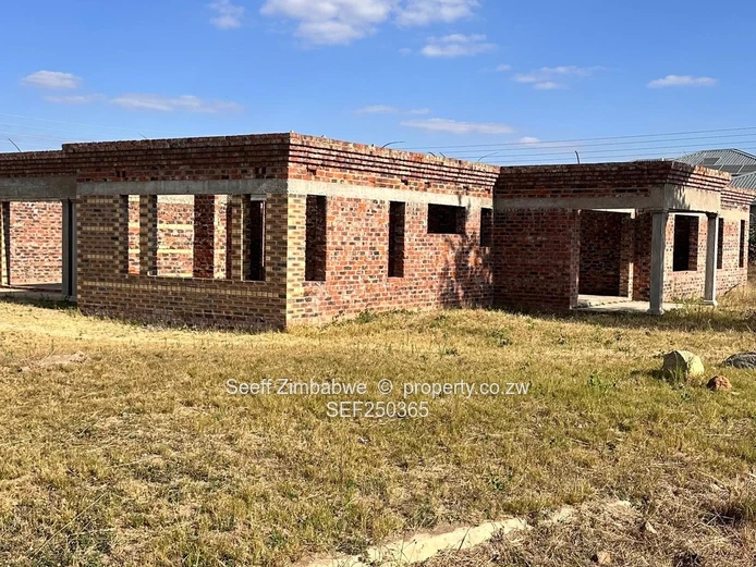 Unfinished 5-Bed Brick Shell on 1,400m² in Rockview, Harare East