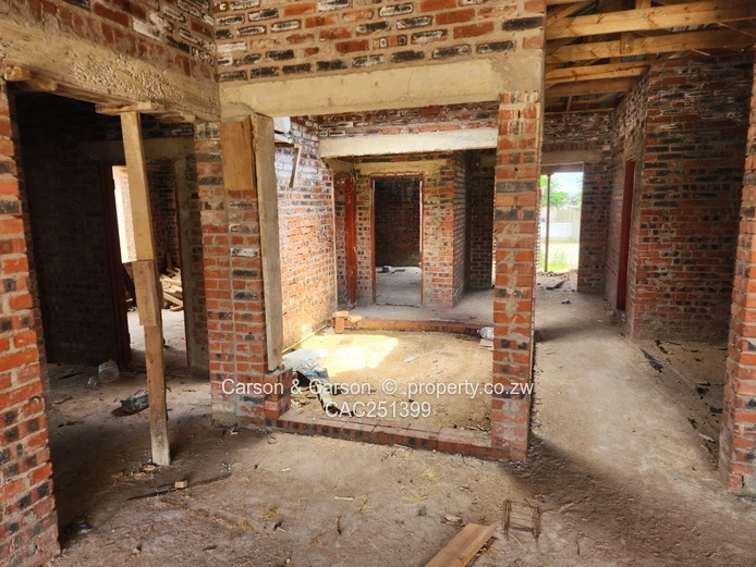 Unfinished 4-Bed Home in Arlington, Harare South — Borehole