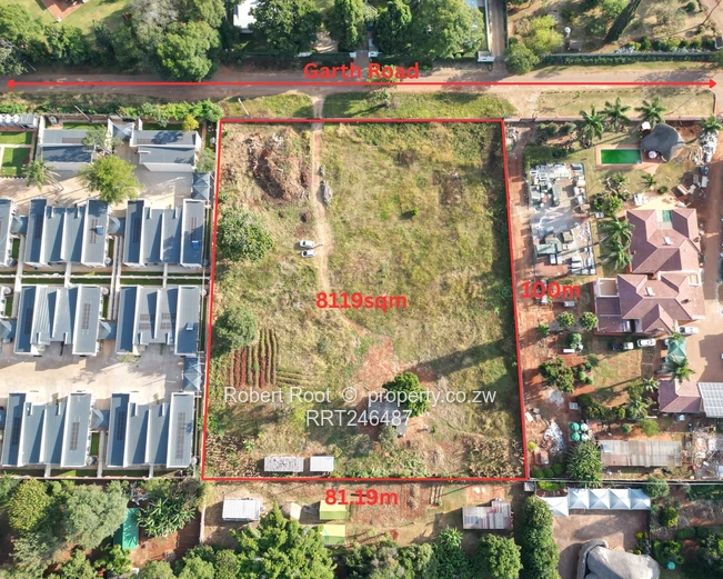 Prime 2 Acre Residential Stand in Vainona, Harare North