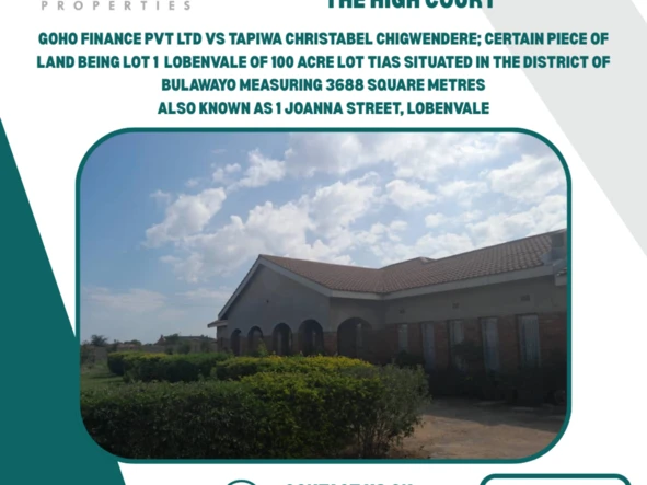 Sale Instructed by The Sheriff Of The High Court: LOBENVALE HOUSE