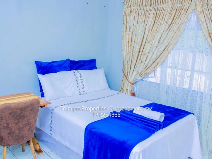 Fully Furnished Lodge in Binga — Modern Kitchen & Courtyard