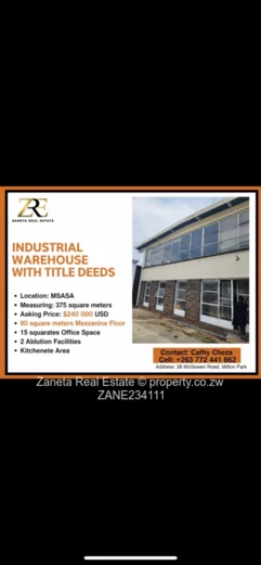 Industrial warehouse for sale