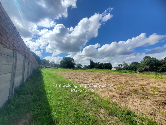 A vacant residential stand in an established neighbourhood.