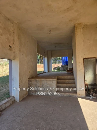 Partly Finished 5-Bed Shawasha Home with Borehole (Sole Mandate)
