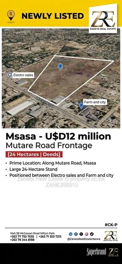 24ha prime land along Mutare Road