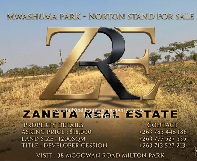 Residential stand for sale Mwashuma Park Norton