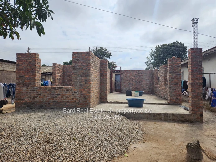 4-Bed Unfinished Brick Shell in Seke - Garden & Verandah