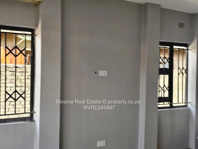 Budiriro 2BR/2BA  — Fresh Grey Interior & Secure main  Grills with 2 wings  