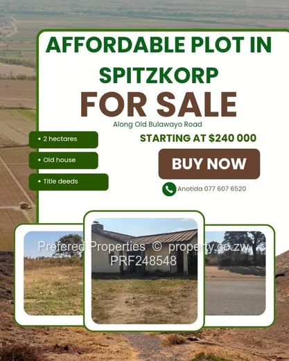 2 Hectares with Roadfrontage & Old House — Spitzkop, Harare West (Sole Mandate)