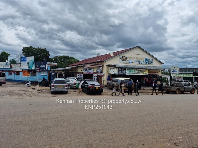 Various commercial shops in busy Bindura CBD area 