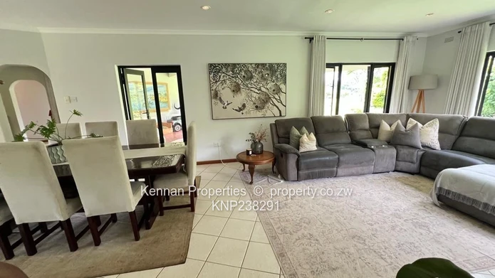 Stunning partly double storey home in Borrowdale Brooke Golf Estate overlooking the 18th Fairway. 