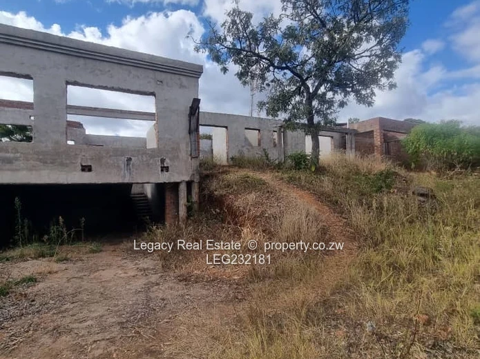 Chishawasha Hills – Corner Stand with Incomplete Double Storey House