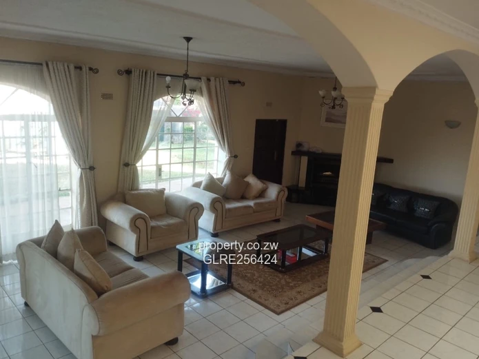 Palm-lined Borrowdale 5-Bed Home, 1,200m² & Borehole