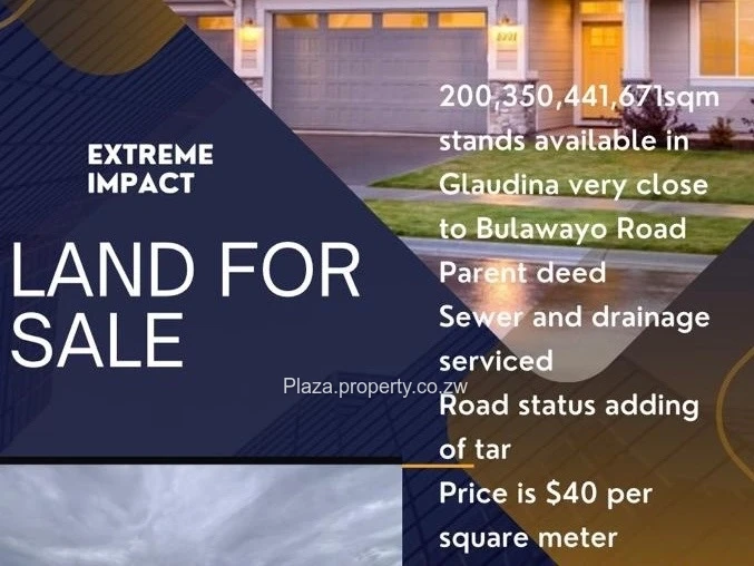 Glaudina residential stands for sale