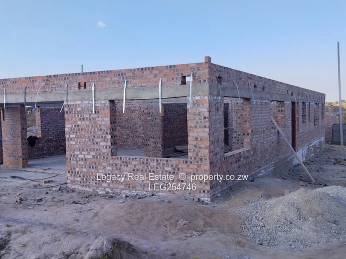 Unfinished 4-Bed Shell in Ruwa - Verandah & Garden