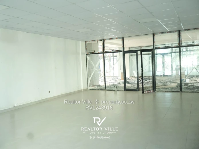 30m² Glass-Front Office to Rent in Harare CBD — Borehole