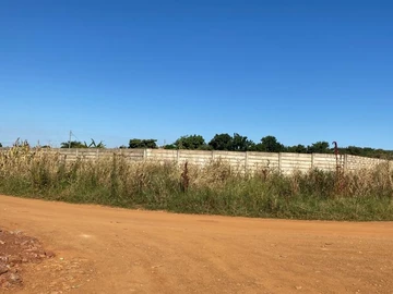 A vacant stand in a built up area 