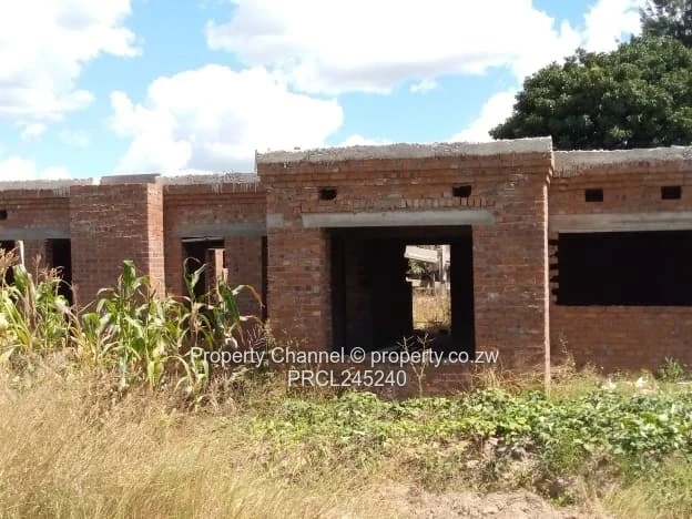 Partly Built 6-Bed Brick Shell on 1200m² Zimre Park