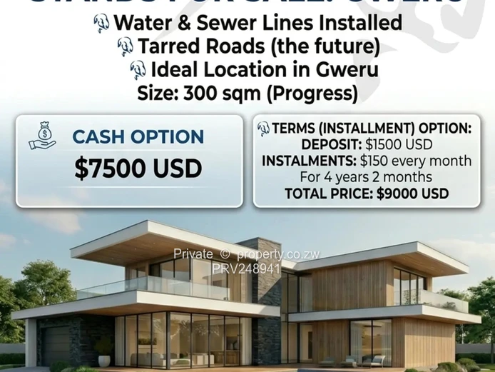 Residential stands for sale in Gweru :Suffolk park  (Sole Mandate)