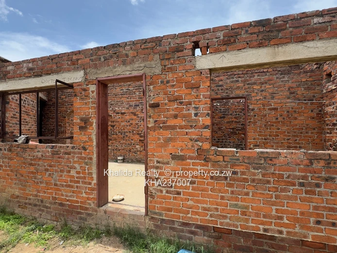 Riverside Ruwa incomplete house for sale 