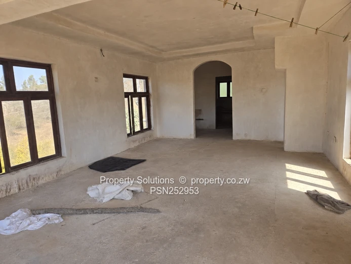 Partly Finished 5-Bed Shawasha Home with Borehole (Sole Mandate)