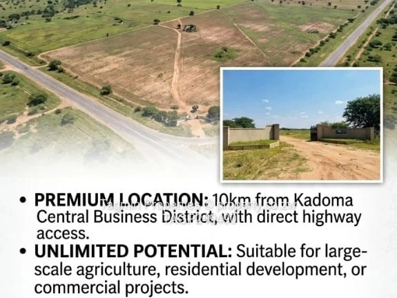 100hetres farm forsale kadoma 10km from Kadoma CBD along bulawayo road  (Sole Mandate)