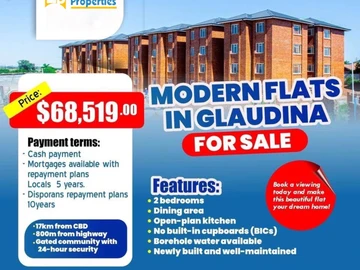 Beautiful Modern flats for sale in Glaudina 