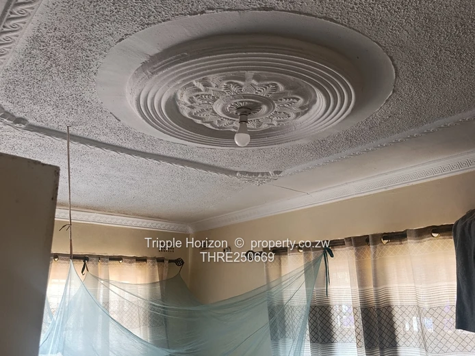 Warren Park D Graceland 4-Bed: Classic Ceiling Medallion & Tiled Bath