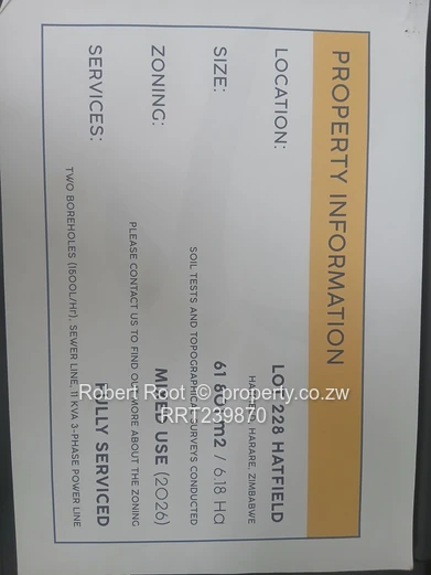 6.18 Hectare Prime land for Sale in Hatfield (Near Harare Airport)