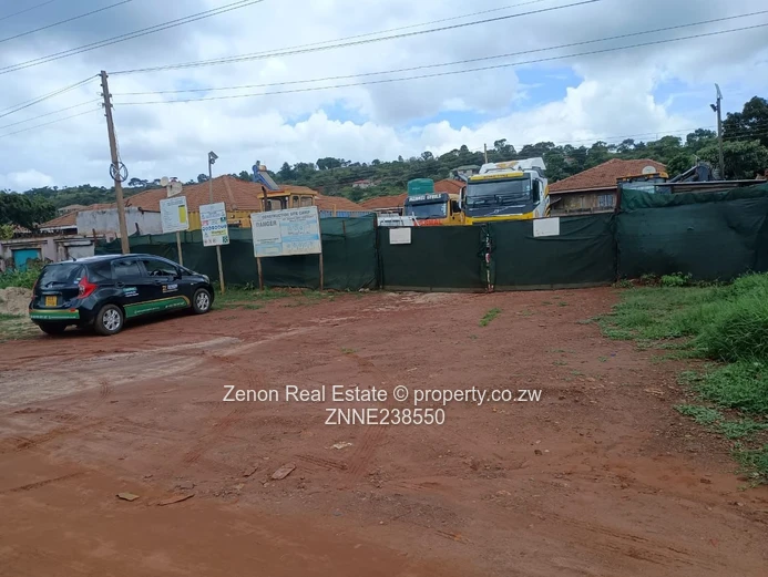 A walled and gated stand