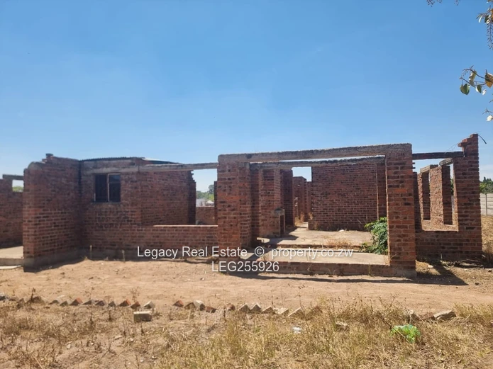 Unfinished 4-Bed Brick Shell on 1040m² Walled Plot, Waterfalls