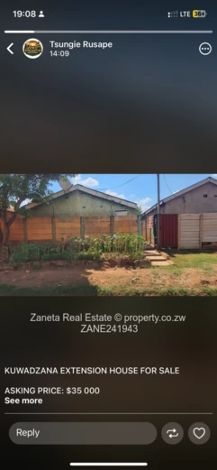Kuwadzana Extension House for sale
