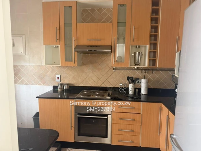 Partially furnished flat for rent