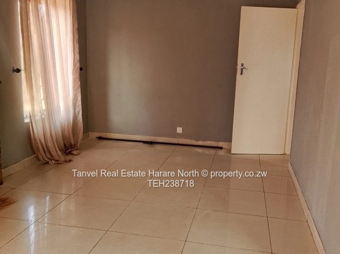 Msasa Park Available for rent is a 3 bedroom house (main bedroom with fitted wardrobe)  and * separa