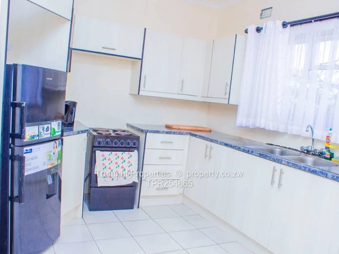 Fully Furnished Lodge in Binga — Modern Kitchen & Courtyard