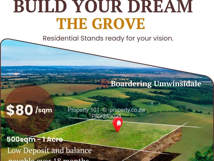 Sale~ The Grove|Boadering Umwinsadale $40,000  #HarareNorth