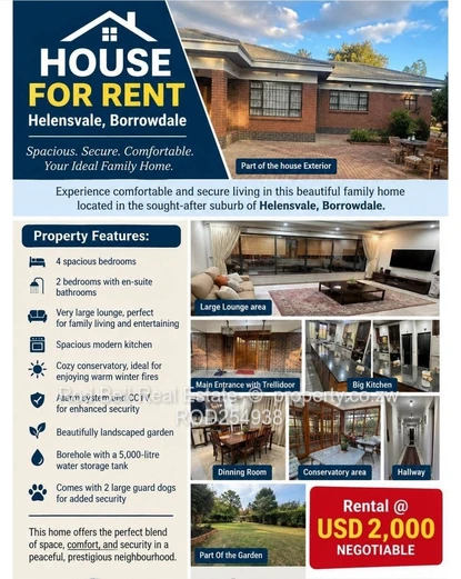 Spacious 4-Bed Family Home in Helensvale, Borrowdale