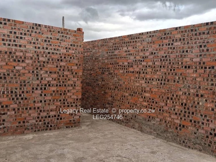 Unfinished 4-Bed Shell in Ruwa - Verandah & Garden