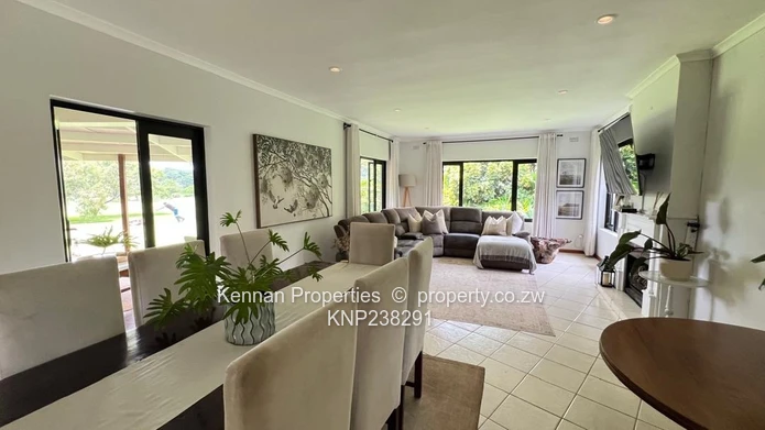 Stunning partly double storey home in Borrowdale Brooke Golf Estate overlooking the 18th Fairway. 