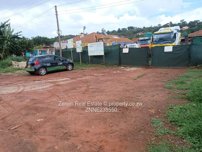 A walled and gated stand